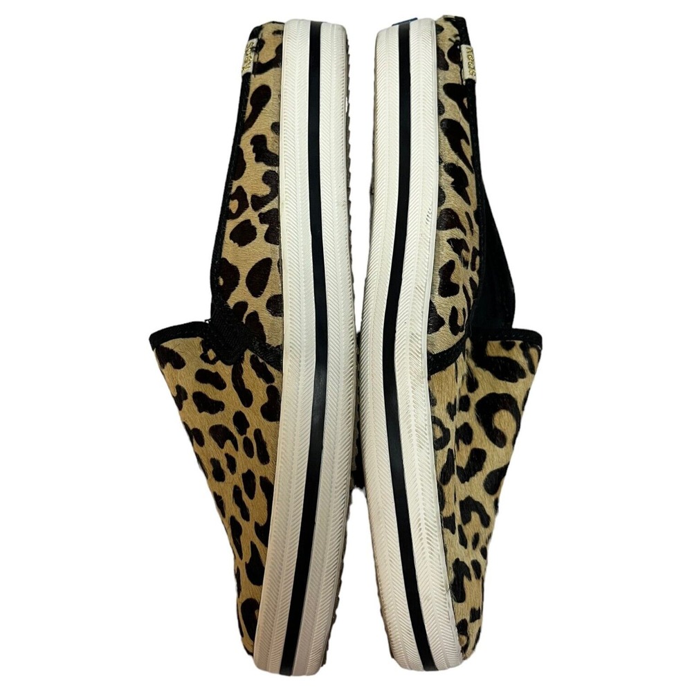 Keds Kate Spade New York Shoes Womens 7.5 Double Decker Mule Calf Hair Leopard - Picture 11 of 13